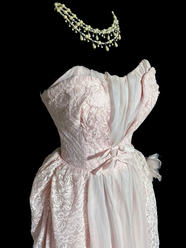 Light pink strapless fitted waist elegant long ball gown R6648