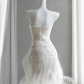 White strapless fitted long ball gown/bridal dress R8854