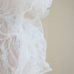 White strapless, fitted waist, long fishtail skirt, sexy ball gown, bridal dress R8511