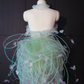 Light green halter neck fitted waist sexy long ball gown R8944