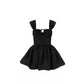 Romantic Corset Dress Square Neck Front Bow Tie Chiffon R9186
