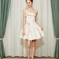 Coquette Tiered Spaghetti Strap Mini Dress with Bow & Ruffle Detail R9149