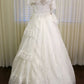Vintage Off Shoulder Lace Wedding Dress Modest Princess Bridal Gown      S7094