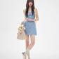 French-Style Floral Print Sundress With A Fitted Waist R9375