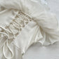 Elegant Off-Shoulder Satin Dress with Lace-Up Back R9126