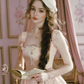 Sweet Pink Corset Mini Dress with Lace Trim & Puff Skirt R9204