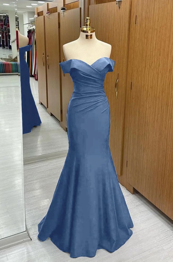 Mermaid Off-the-Shoulder Sweetheart Sleeveless Evening Dress       S5628