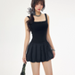 Spaghetti Strap Slim Fit Mini Dress Women Summer Puff Bubble Skirt Cami Dress R9381