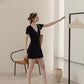 Casual Short Sleeve Floral Dress with Elastic Waist R9169