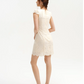 White Lace Mini Dress Women With Puff Sleeves And Sweetheart Neck R9459