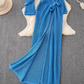 Holiday swimsuit bikini tie waist mesh beach sun protection clothing cover-up two-piece suit R0338