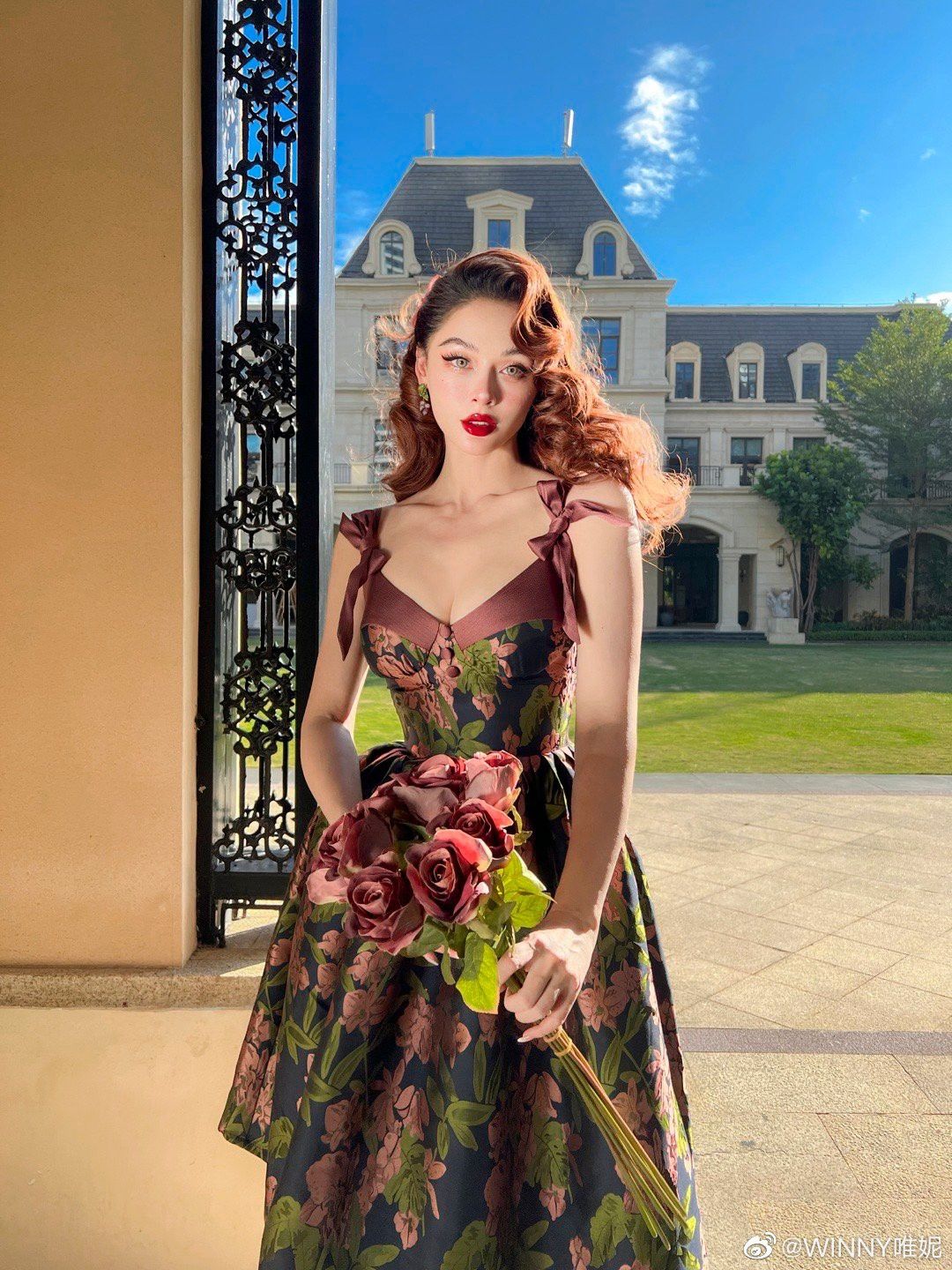 Retro green suspenders waist slimming charming beautiful generous homecoming dress R3677