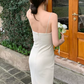 French sexy dress 2025 slim temperament medium and long inner wear high-end skirt R1466