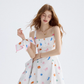 Dreamy sugar-coated floral dress French suspender skirt holiday wear short skirt skirt female summer R3426