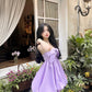Charming Purple Strapless Bubble Princess Dress Homecoming Dress R3638