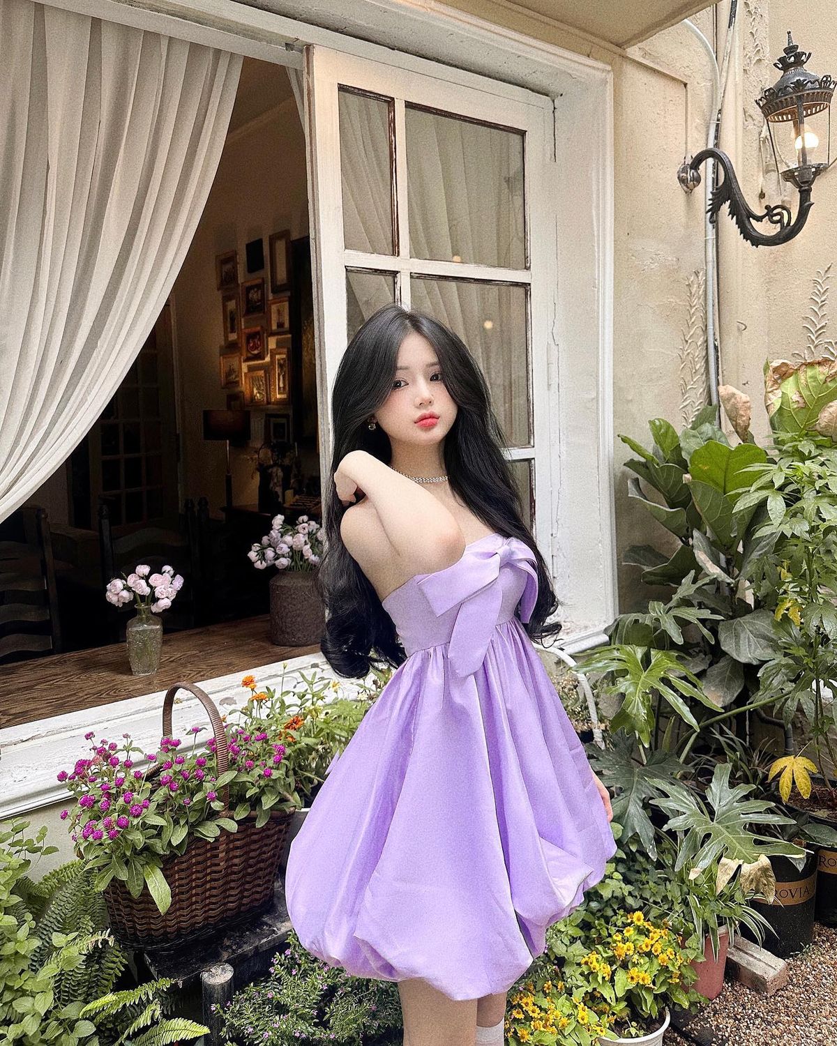 Charming Purple Strapless Bubble Princess Dress Homecoming Dress R3638