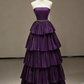 Black Long Strapless Satin Prom Dress Long Formal Evening Dresses     S3508