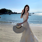 Fairy high-class temperament mermaid Ji streamer suspender skirt dress dress one shoulder dress R1715