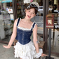 Short white high waist A-line cake skirt for women summer tall and slim skirt R4867