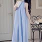 French blue halter neck dress new style holiday style waist beautiful fairy dress R2402