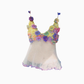 Oil painting style three-dimensional flower V-neck sling 2025 atmosphere knitted holiday top R1276