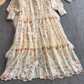 Gentle style lady temperament stand collar dress new style embroidered lace waist slim long skirt R0312