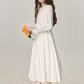 French gentle style white dress spring white moonlight interview dress R1904