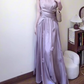 Gentle temperament purple sleeveless vest a-line skirt wear two-piece suit R0813