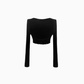 Sweet and spicy suspender dress 2025 pure desire waist small black dress suit R1124