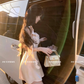 High-grade satin dress short pure waist design suspender skirt ribbon skirt R1525
