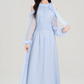 French design holiday halter neck off-shoulder dress beautiful gentle wind skirt R2387