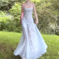 Suspender dress beautiful floral waist temperament long skirt R0676
