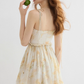 French suspender skirt floral dress seaside holiday skirt high-grade mini skirt female summer R3554