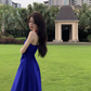 French seaside holiday long dress, temperament and slim red v-neck halter neck drape dress R1600