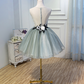 Charming Green Homecoming Dress , Handmade Floral Corset Mini Birthday Dress RS1436
