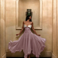 Hazy Tulle Flowy Prom Gown Lavender Women's Maxi Birthday Dress Evening Dress RS2978