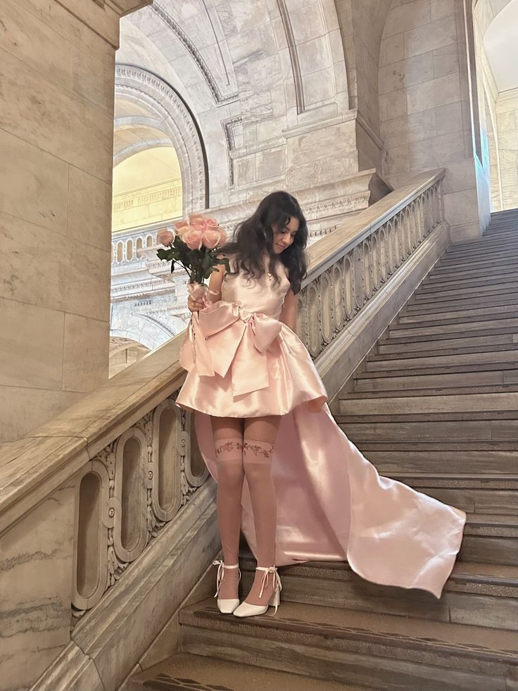Girlish Silky Hi-Lo Women's Homecoming Dress Light Pink Waist Fitted Short Prom Gown Birthday Dress RS3325