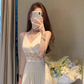 Temperament lace suspender dress waist dress long skirt R0488