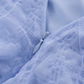 2025 Summer New Blue Mermaid Princess French Flying Sleeve Plaid Long Dress R0957