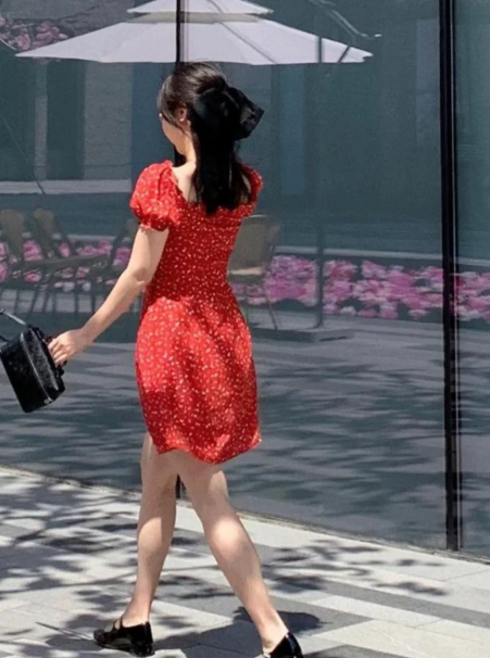 Retro Red A-Line Square Polka Dots Mini Summer Dress RS528