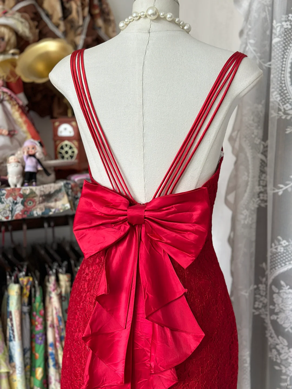 Red halter-neck, fitted, bodycon mini dress, prom dress R6364