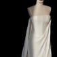 White tube top slim waist elegant skirt, prom dress R5689