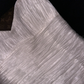 White strapless, fitted waist, pleated, elegant long ball gown R6924