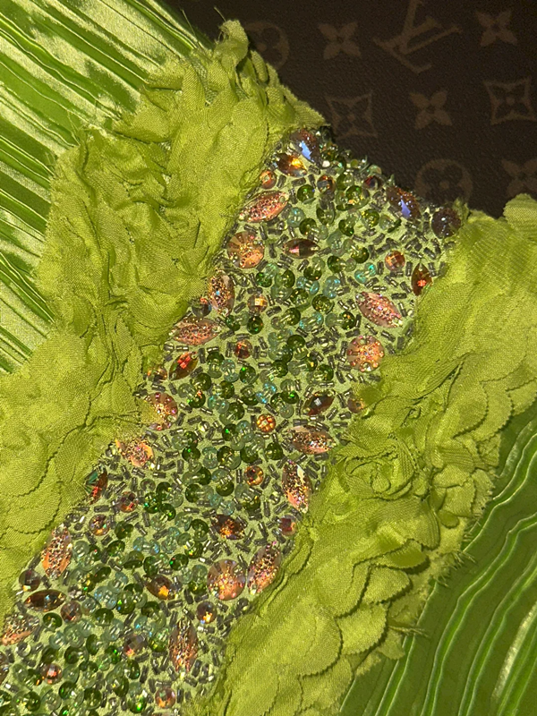 Light green strapless, fitted, mermaid-style long ball gown, elegant and fairy-like R6964