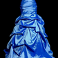 Blue strapless fitted waist slim-fitting ball gown with a full skirt R6645