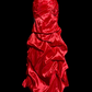 Red strapless fitted waist slim-fitting ball gown with a full skirt R6685