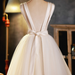 Sexy White Homecoming Dress ,Silky Satin Open Back Corset Short Prom Dress RS1682
