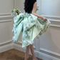 Dreamy Mint Green Tulle Floral Strapless A-Line Short Prom Dress Birthday Dress RS2957