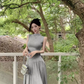 Maillard outfit suit, mature style, fashionable and stylish sleeveless top and skirt, two-piece suit R0481