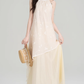 French style beautiful unique sleeveless halter dress holiday style irregular long skirt R2386